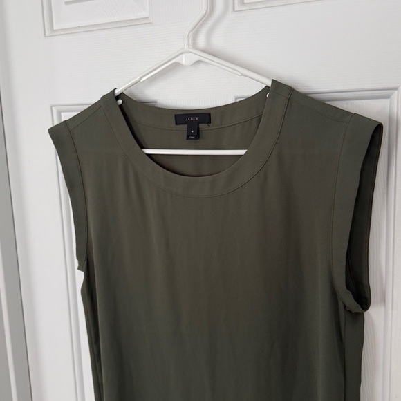 J.Crew Women’s Olive Moss Green Sleeveless Drapey Top Size 4 - Picture 5 of 5
